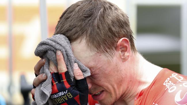 CYCLING - Tour Down Under - Stage 3 - Lobethal to Uraidla. Rohan Dennis after the stage. Picture SARAH REED