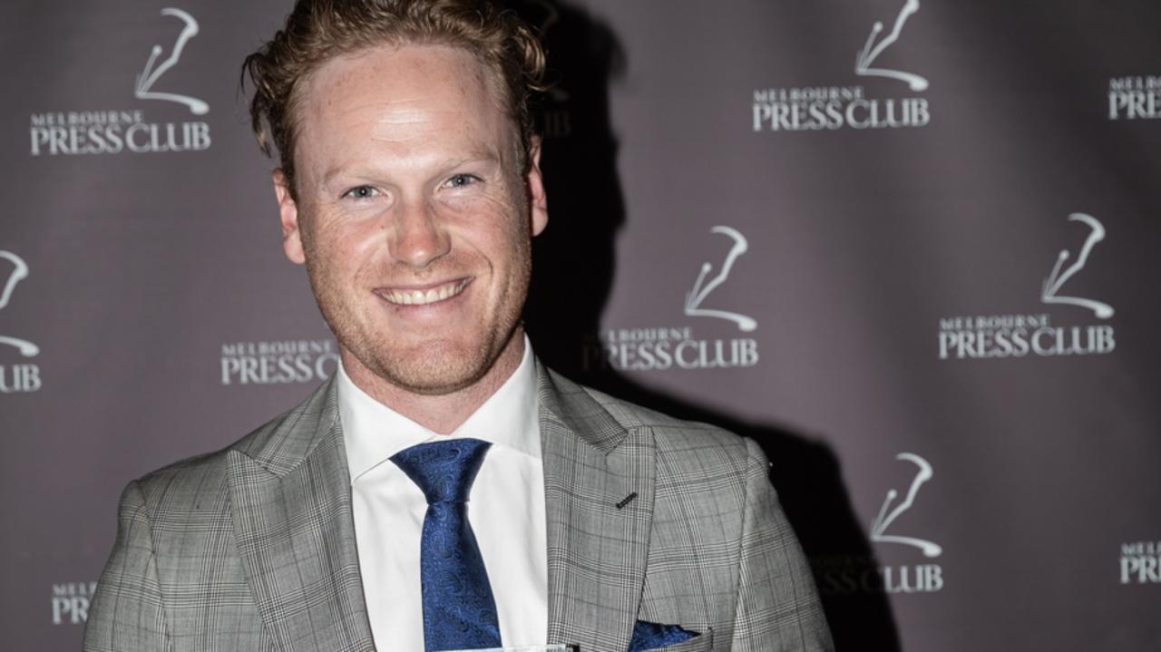 Sam McClure with his 2020 Quill award. Picture: Mathew Lynn