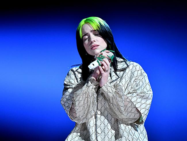 Billie Eilish has joined Hugh Jackman fronting a campaign in the fight against COVID. Picture: Getty Images for The Recording Academy