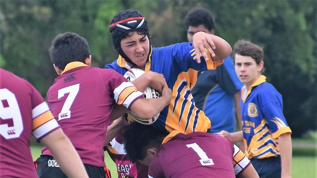 Patrick Galletly, Gilroy. Photographs from the Will Murdoch Perpetual Shield. The annual U14 rugby league competition, in its second year, involved Gilroy Santa Maria College, Ingham State High School and St Teresa's Catholic College Abergowrie. Picture: Cameron Bates