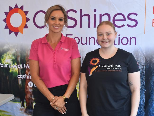 Allira Mitchell and Hannah Tarlington at The Archer, the richest horse race in regional Queensland at Callaghan Park in Rockhampton, on April 28, 2024.
