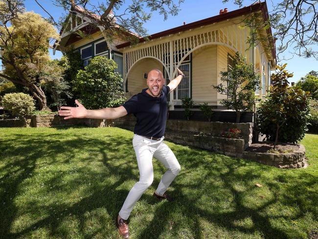 Sam Rigopoulos at 57 James St, Northcote. Mr Rigopoulos was No.1 on the list with $182m in total value of residential properties sold. Picture: Ian Currie