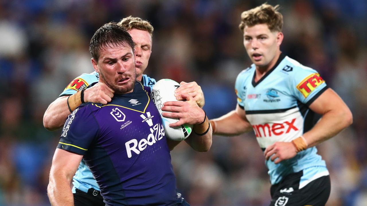 Chris Lewis in action against the Cronulla Sharks last month.