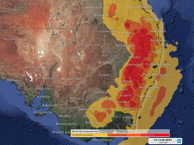 Severe thunderstorms will run along the majority of the east coast. Photo: WeatherZone