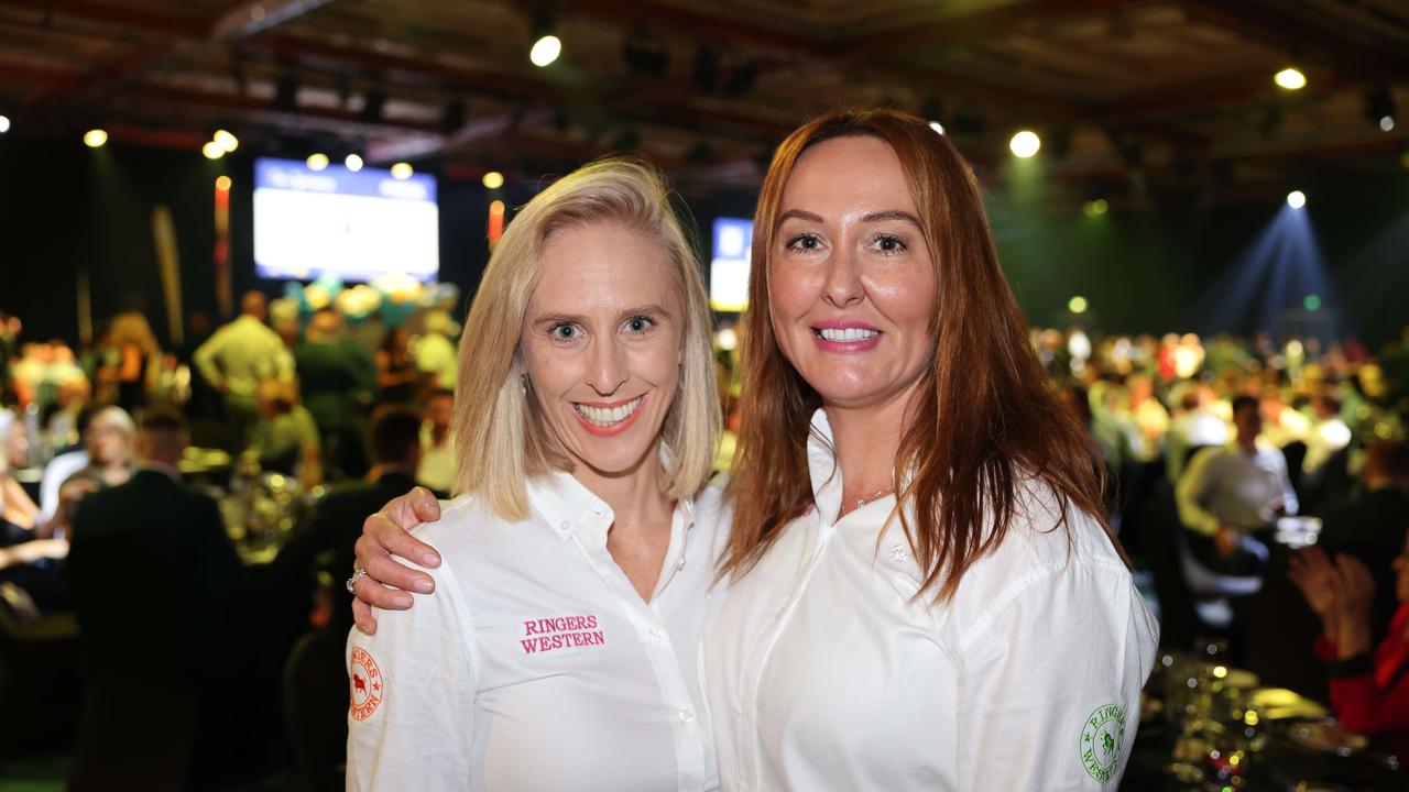 Anna Dupont and Kate Flett at the Ray White Surfers Paradise Business Meets Sport lunch 2024 for Gold Coast at Large. Picture, Portia Large.