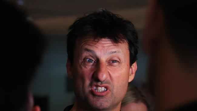 Q: “What’s the point of a scrum, Laurie?” Daley: “Ummmm....” Picture: Jenny Evans