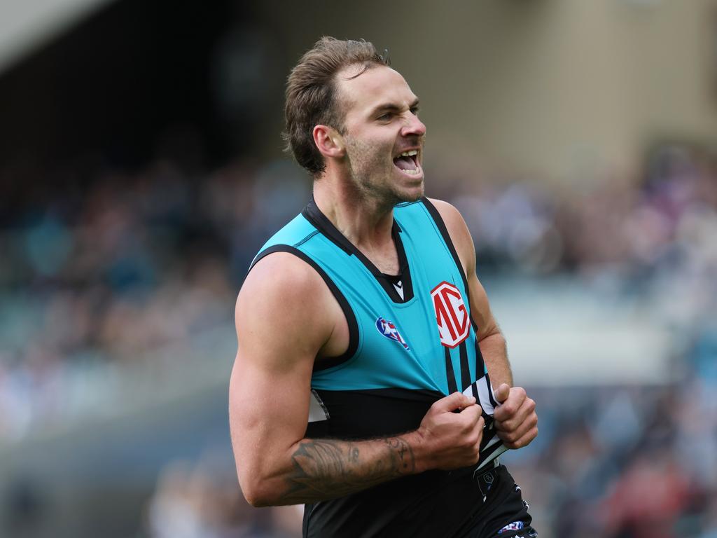 Jeremy Finlayson will miss the rest of the season. Picture: James Elsby/AFL Photos via Getty Images.