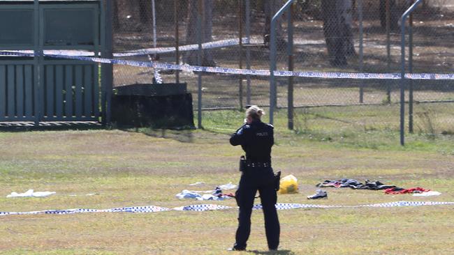 Forensic police at the scene in Zillmere in 2020