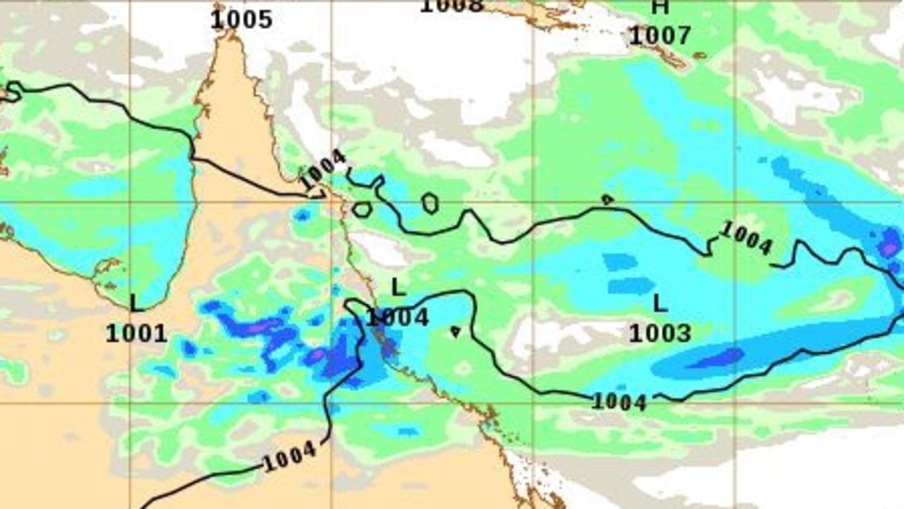 The development of a monsoon trough is expected to bring isolated falls as high as 300mm for parts of Northern Queensland. Photo: BoM