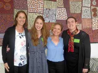 EDUCATION: Noosa's Kylie Gordon with fellow USC students Georgia Moore, Annaleisa Hinchcliffe and Loretta Wilkinson recently received bursaries. Picture: Contributed