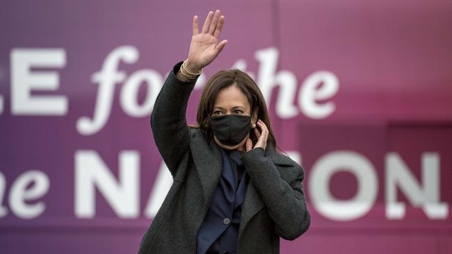 Democratic vice-presidential nominee Kamala Harris in Pontiac, Michigan, on Monday. Picture: Getty Images