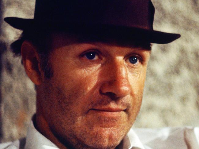 Gene Hackman, US actor, wearing a black porkpie hat in a publicity portrait issued for the film, 'The French Connection', 1971. The crime thriller, directed by William Friedkin, starred Hackman as 'Detetive Jimmy 'Popeye' Doyle'. (Photo by Silver Screen Collection/Getty Images)