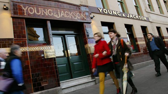 ALE Property Group is still dragging in rents from ALH’s 86 venues even though its tenant is unable to run its famed Victorian pubs, including Young &amp; Jackson in the Melbourne CBD, while coronavirus restrictions are in place. Picture: AFP