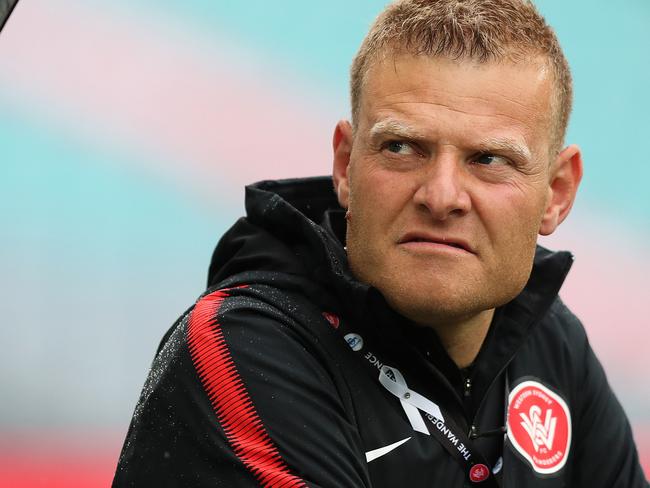 Wanderers coach Josep Gombau during the Western Sydney Wanderers v Brisbane Roar A-League match at ANZ Stadium, Sydney. Picture: Brett Costello
