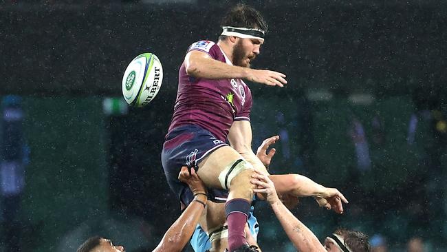 Liam Wright and the Reds haves struggled to win lineout ball this season. Picture: DAVID GRAY / AFP