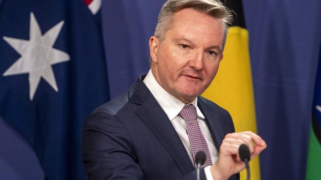 Energy Minister Chris Bown says the Coalition’s nuclear plans will produce less electricity for Australi. Picture: NewsWire / Jeremy Piper