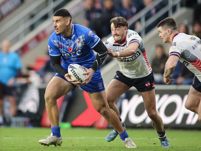 May is yet to start training for the Tigers, after playing in Samoa's tour of England. Picture: NRL Imagery