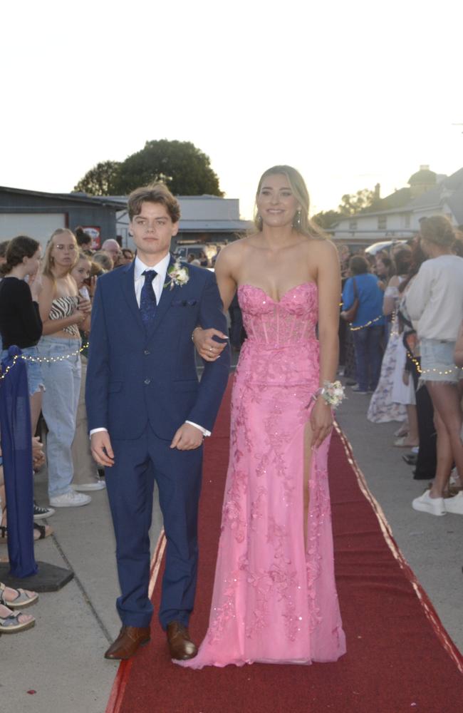 Warwick State High School graduates (from left) Dion and Claudia at Warwick RSL on November 17, 2023. Photo: Jessica Klein