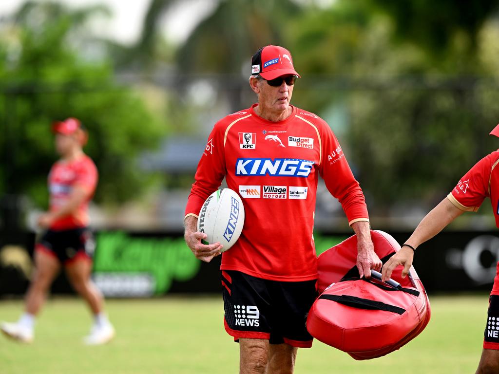 Coach Wayne Bennett has always been a winner with his players. Picture: Bradley Kanaris/Getty Images