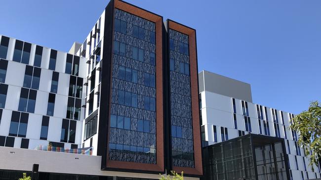 An outside shot of the Northern Beaches Hospital in Frenchs Forest. Picture: Julie Cross.