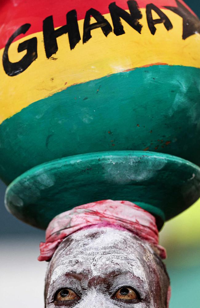 A Ghana supporter eagerly anticipates the Africa Cup of Nations match against Cape Verde in Abidjan. Picture: Franck Fife/AFP