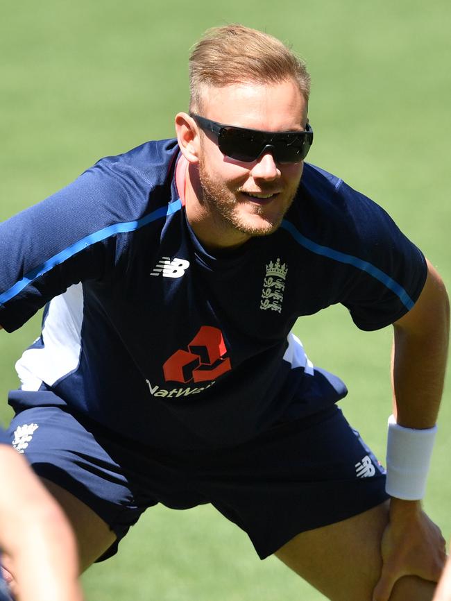 England's Stuart Broad is looking forward to resuming hostilities with David Warner. Picture: AAP Image/David Mariuz