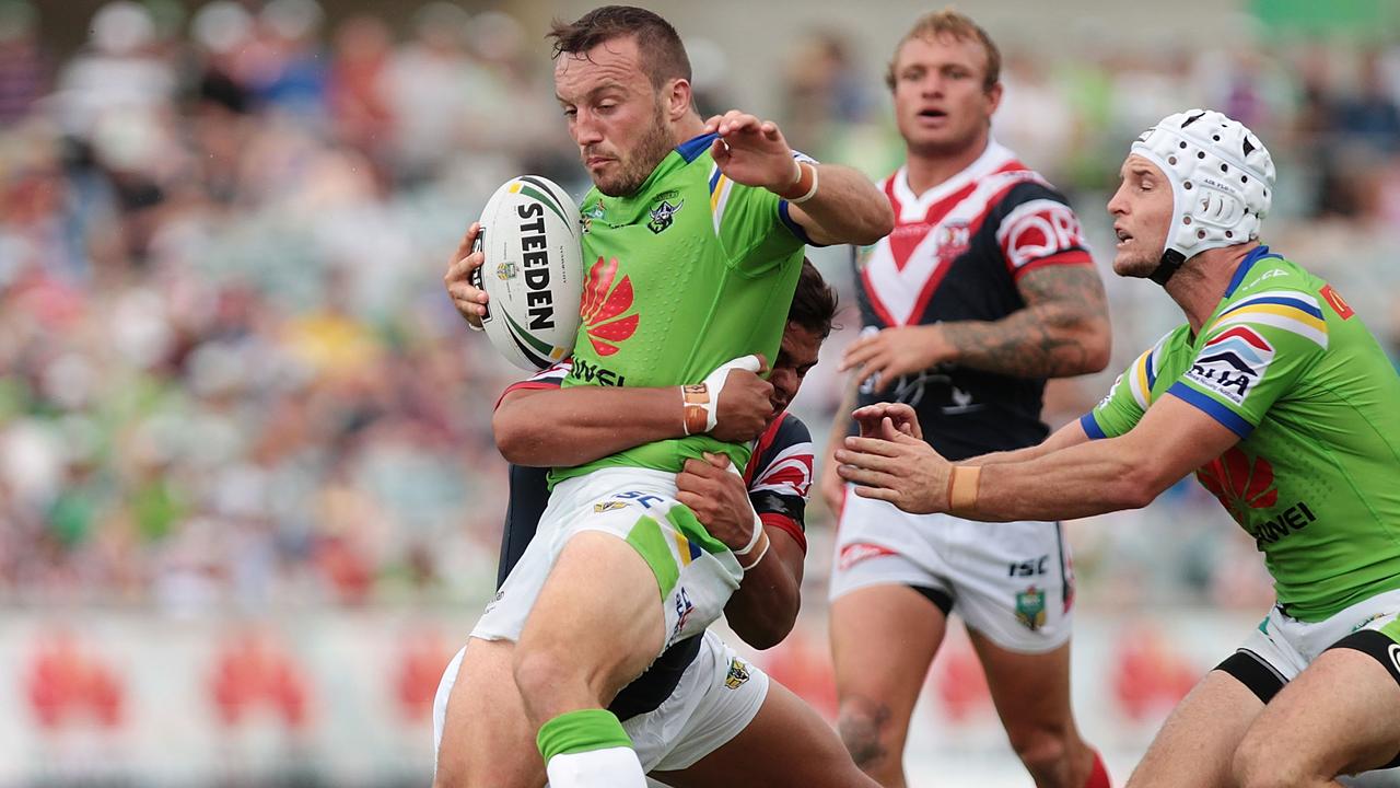 Matty Johns believes Josh Hodgson and the Raiders can’t win an arm wrestle against the Roosters in the grand final.