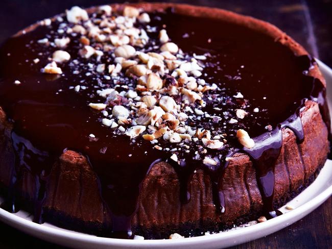 Nutella cheesecake with chocolate mirror glaze. You know you want to. Picture: Supplied