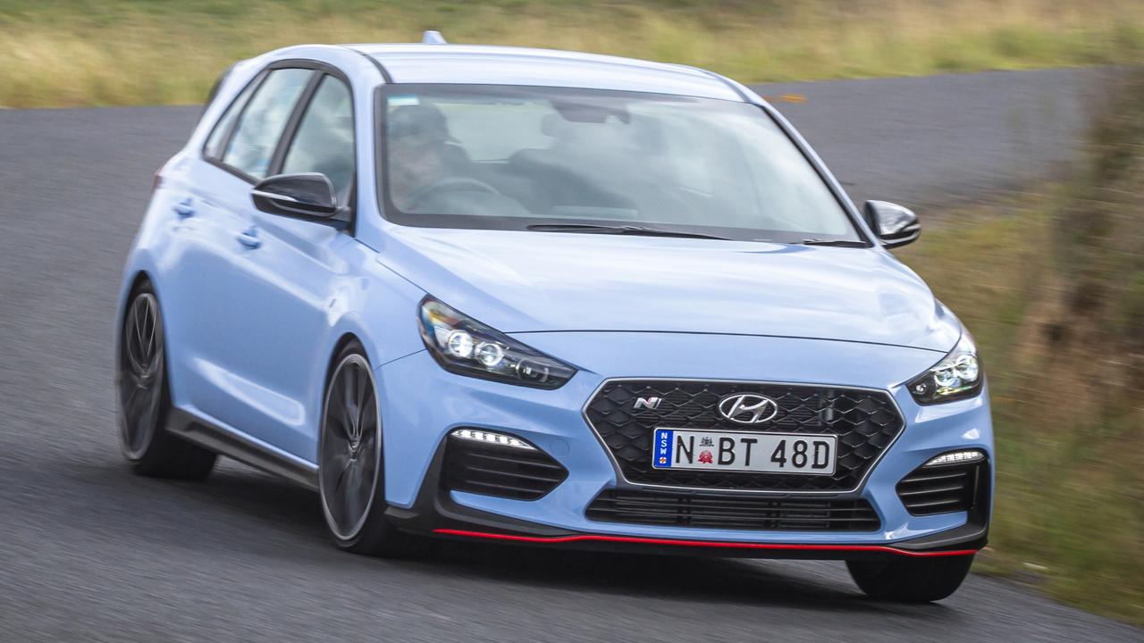 The Hyundai i30N is the South Korean company’s first genuinely hot hatch. Picture: Thomas Wielecki.