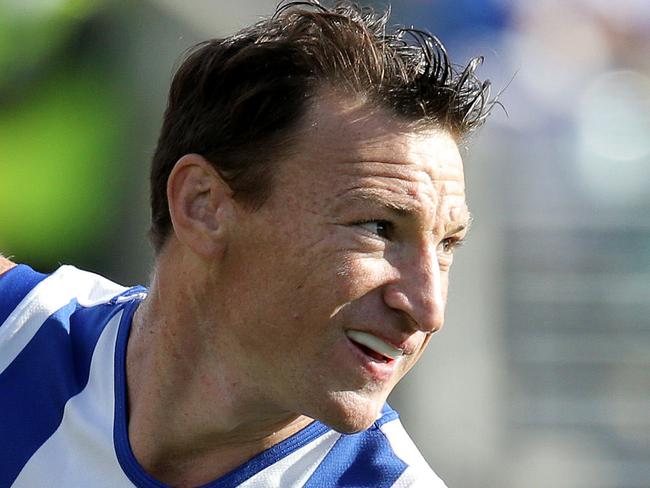 AFL: North Melbourne vs. Melbourne, Blundstone Arena: north's Brent Harvey scores a goal Picture: LUKE BOWDEN