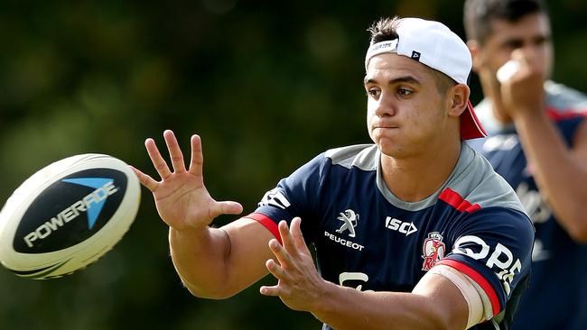 Jayden Nikorima has had a tough initiation but Andrew Johns is happy with his progress. .Picture Gregg Porteous