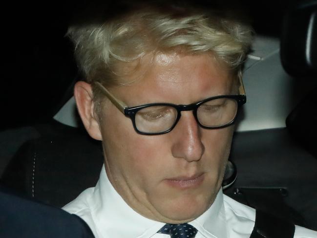 Conservative MP Jo Johnson, brother of Britain's Prime Minister Boris Johnson, looks downcast as he leaves the Houses of Parliament after quitting. Picture: AFP