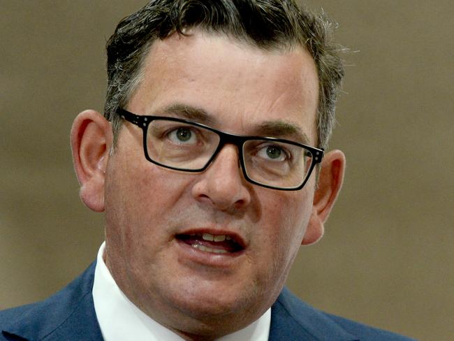 xMELBOURNE, AUSTRALIA - NewsWire Photos FEBRUARY 3, 2022: Victorian Premier Daniel Andrews speaks at a press conference at Treasury Place in Melbourne. Picture: NCA NewsWire / Andrew Henshaw