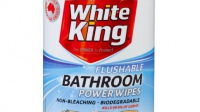 White King flushable wet wipes.