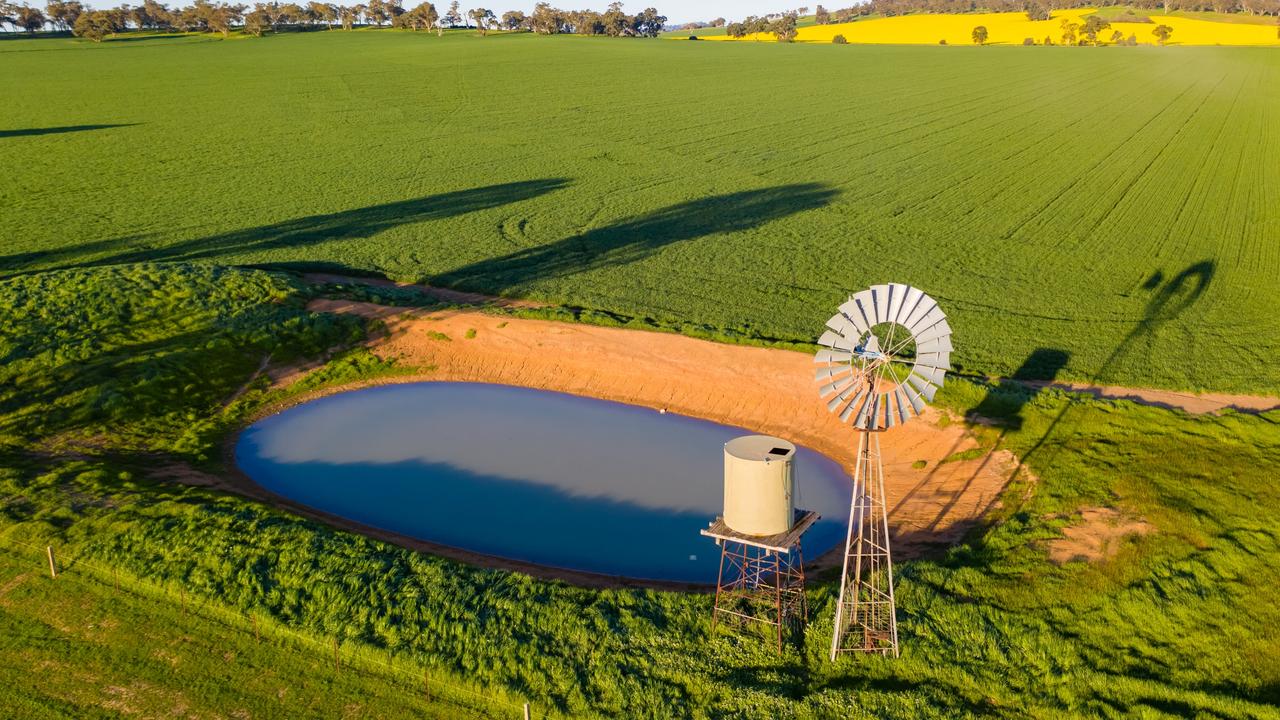 Soil types range from rich flood plain grey/brown clay loams to soft free-draining red<br/>loams with water supplied by two bores reticulating to troughs, plus numerous dams.