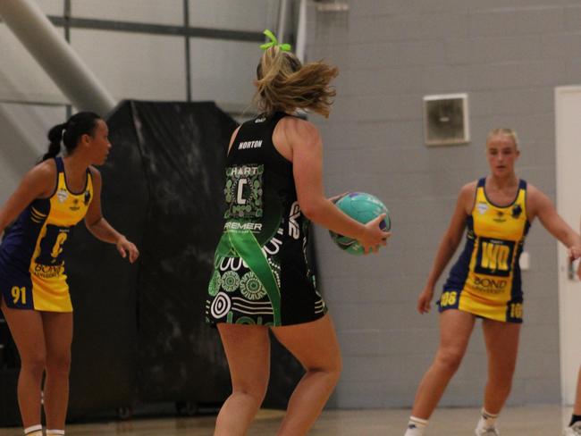 HART Sapphire Series round 1 2024 (Ruby league) Darling Downs Panthers v Bond University Bull Sharks Netball
