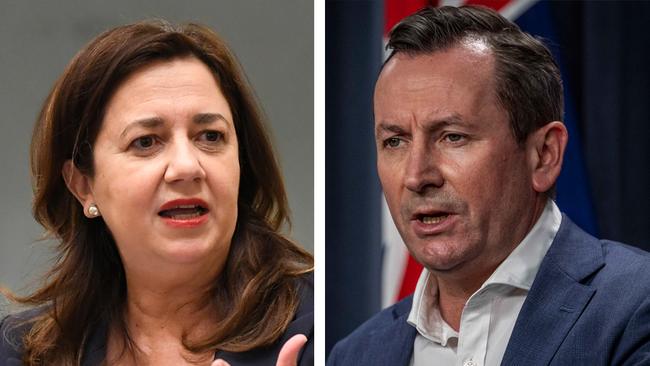 Queensland Premier Annastacia Palaszczuk and West Australian Premier Mark McGowan.