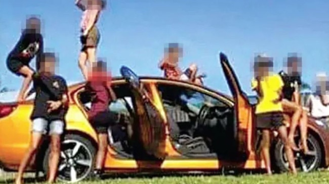 The Cairns youths posted this image of a stolen car on Instagram were charged.