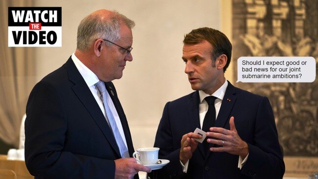 Scott Morrison accused of leaking private texts with Emmanuel Macron