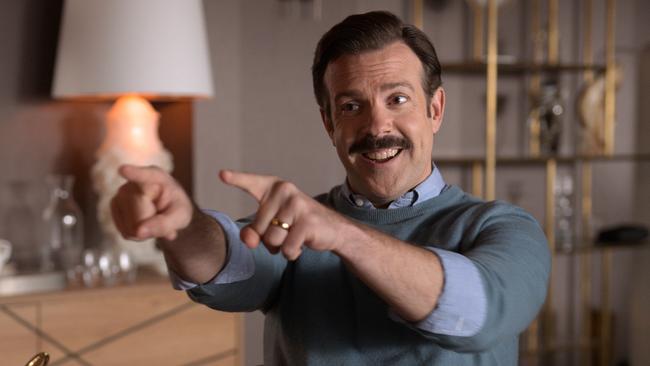 Jason Sudeikis as Ted Lasso.