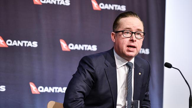 Quantas CEO Alan Joyce says plans will resume for ultra longhaul flights. Picture: NCA NewsWire/Flavio Brancaleone