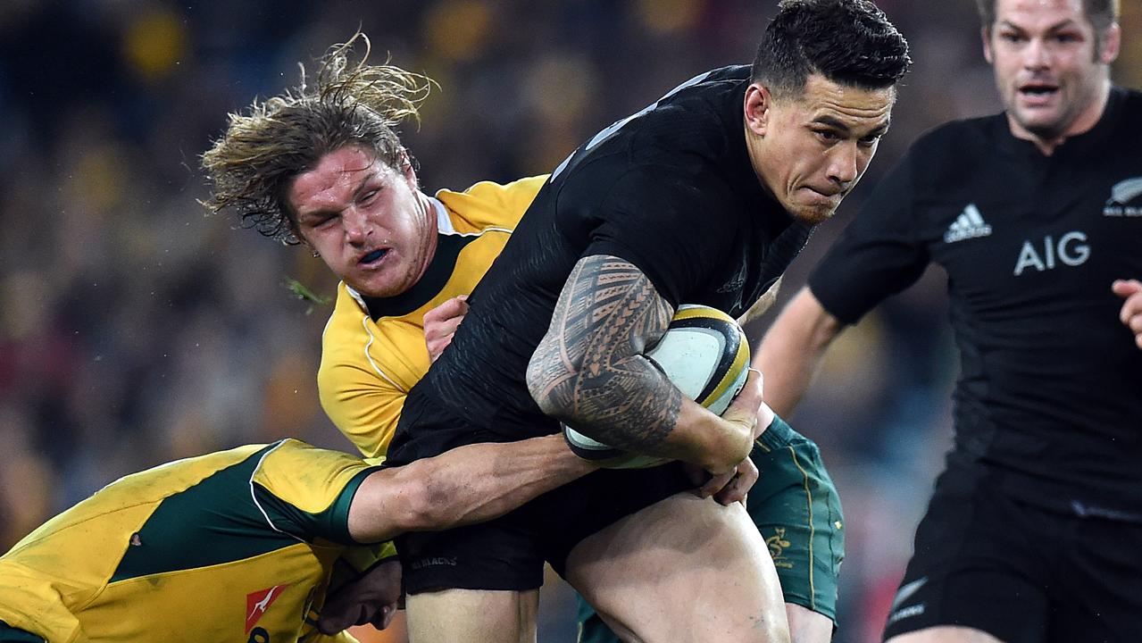 Rugby veterans Michael Hooper (left) and Sonny Bill Williams were critical of Eddie Jones’ tactics against Fiji. (Photo: AAP Image/Dean Lewins)