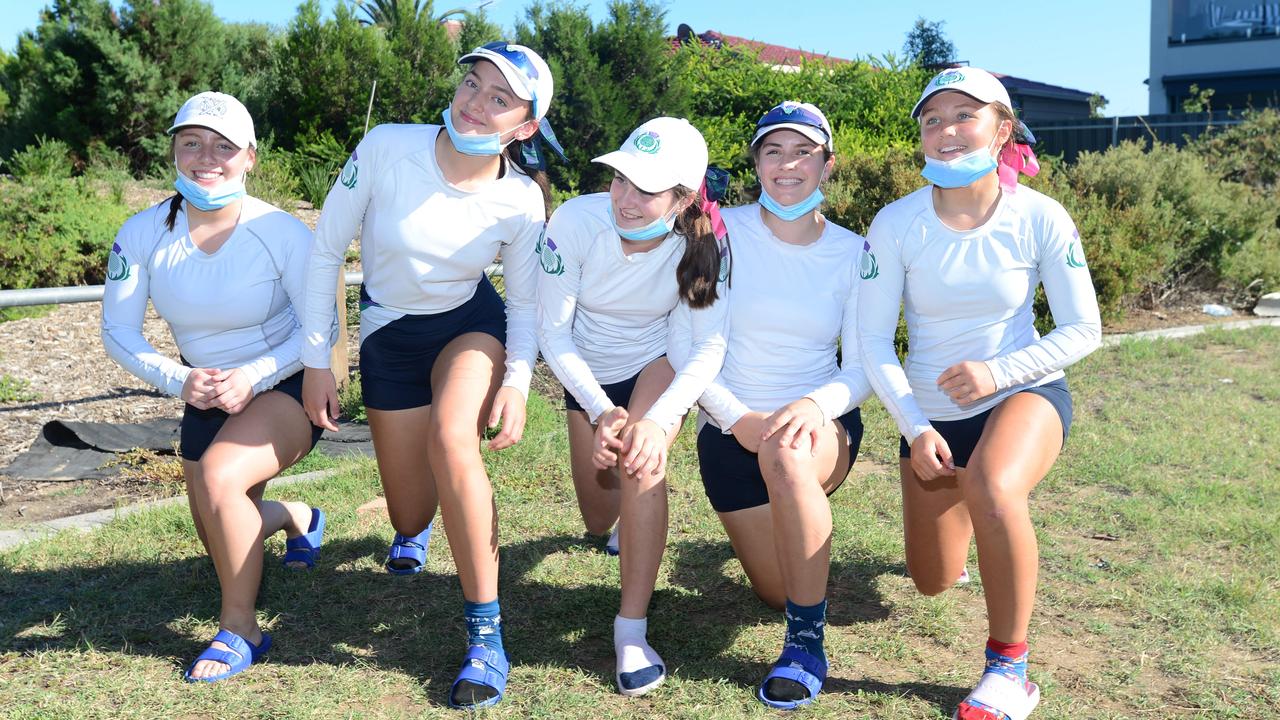 Seymour College students at Head of the River. Picture: Michael Marschall