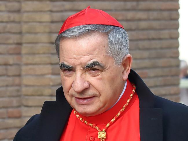 Italian Cardinal Giovanni Angelo Becciu, Prefect emeritus of the Congregation for the Causes of Saints during the penitential procession on Ash Wednesday at the Basilica of Santa Sabina. Rome (Italy), February 22th, 2023. (Photo by Grzegorz Galazka/Archivio Grzegorz Galazka/Mondadori Portfolio via Getty Images)