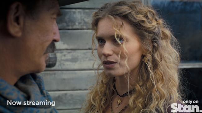 Aussie actress and model Abbey Lee plays a prostitute who gets caught up with a horse-wrangler played by Costner.