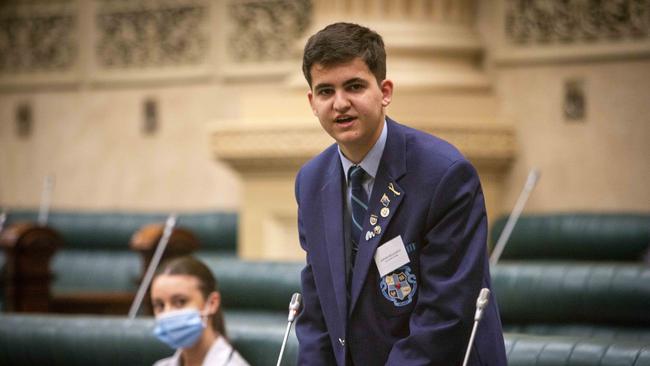 Adrian Niculescu is a 2022 graduate of The Advertiser’s Teen parliament program. Picture Emma Brasier