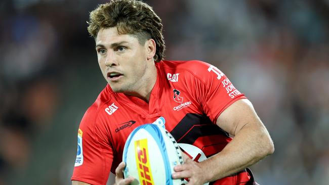 HAMILTON, NEW ZEALAND - FEBRUARY 21: James O'Connor of the Crusaders during the round two Super Rugby Pacific match between Chiefs and Crusaders at FMG Stadium, on February 21, 2025, in Hamilton, New Zealand. (Photo by Phil Walter/Getty Images)