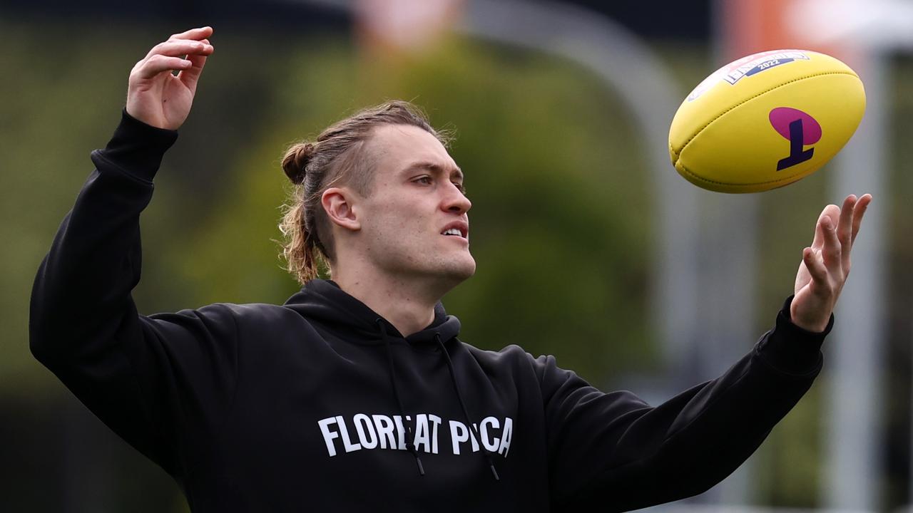 Darcy Moore at training. Picture by Michael Klein