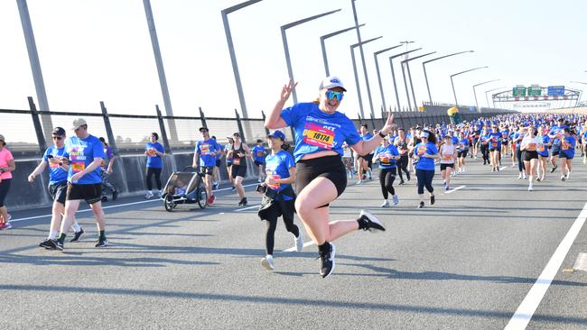 Bridge to Brisbane runners coming down the hillB2BSunday September 8, 2024. Picture, John Gass