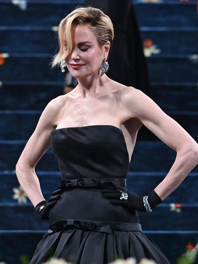 This shorter Met Gala wig had fans thinking she’d chopped her hair off. Picture: Andrea RENAULT / AFP